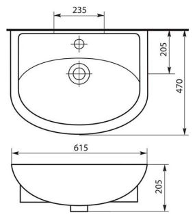 Мебельная раковина Rosa Уют 60 см белый